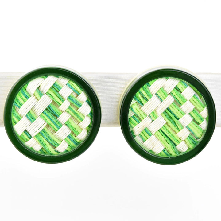 Vita Stud Earrings, Geo Green - Goldmakers Fine Jewelry