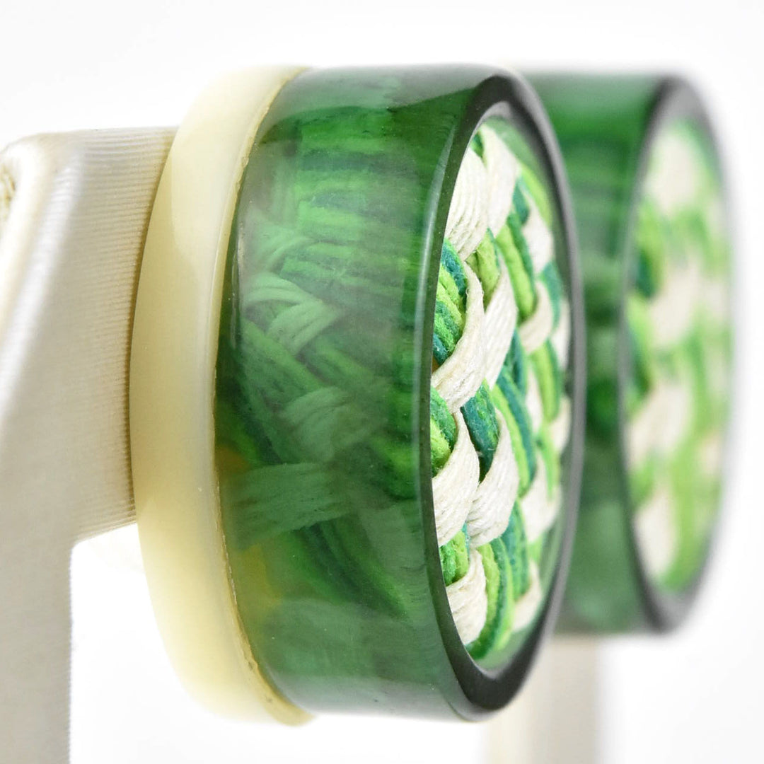 Vita Stud Earrings, Geo Green - Goldmakers Fine Jewelry