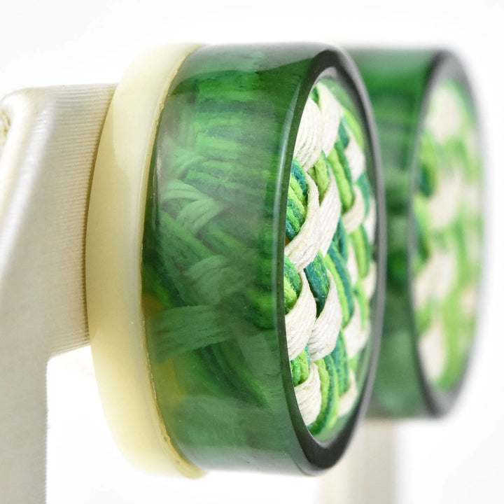 Vita Stud Earrings, Geo Green - Goldmakers Fine Jewelry