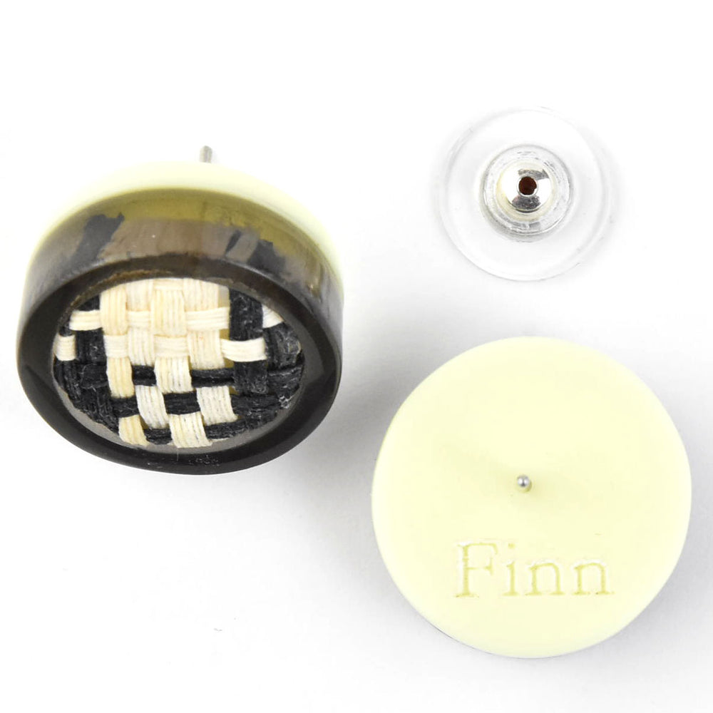 Vita Stud Earrings, Geo Black - Goldmakers Fine Jewelry