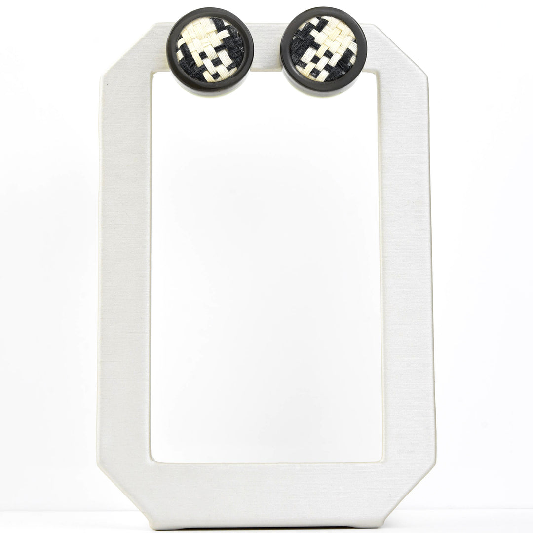 Vita Stud Earrings, Geo Black - Goldmakers Fine Jewelry