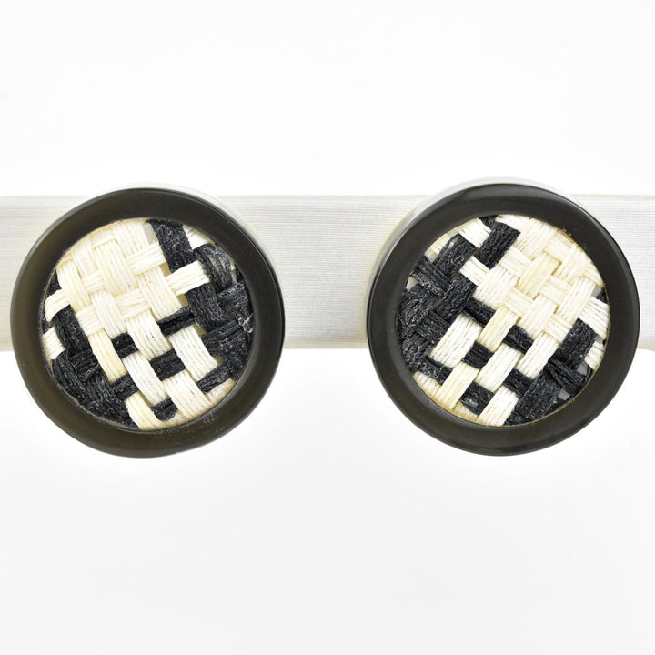 Vita Stud Earrings, Geo Black - Goldmakers Fine Jewelry