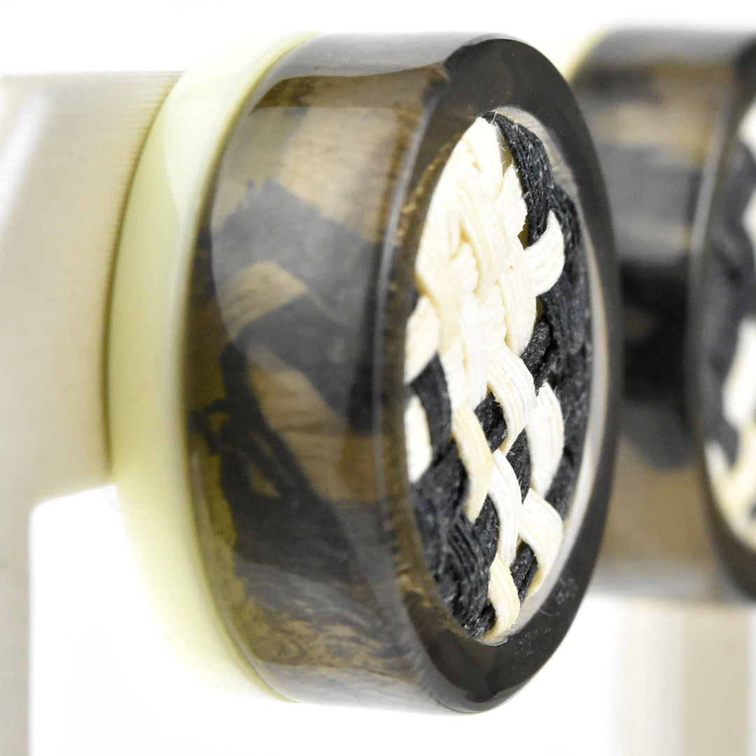 Vita Stud Earrings, Geo Black - Goldmakers Fine Jewelry