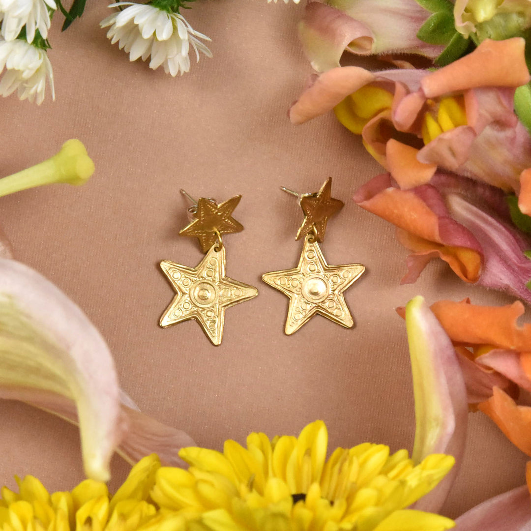 Lyra Star Earrings - Goldmakers Fine Jewelry