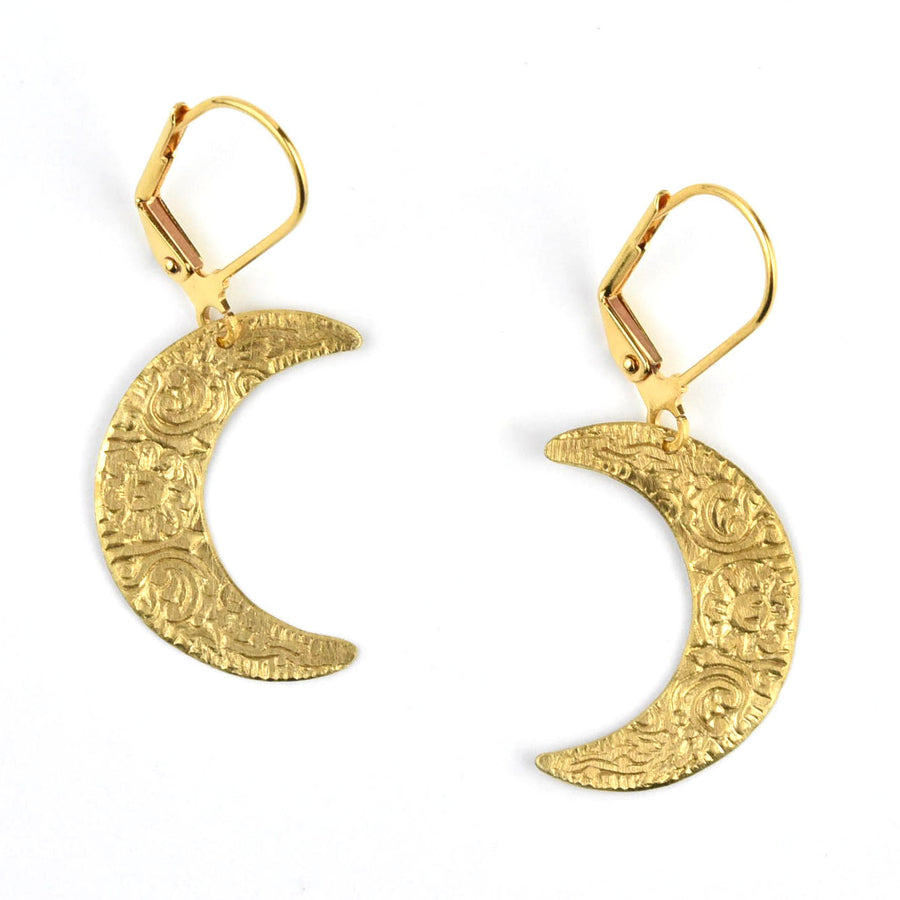 Small Moon Earrings - Goldmakers Fine Jewelry