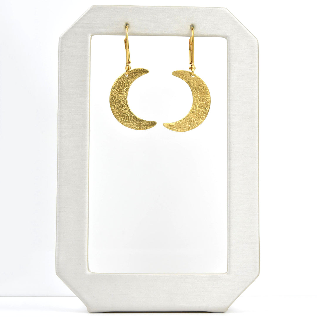 Small Moon Earrings - Goldmakers Fine Jewelry