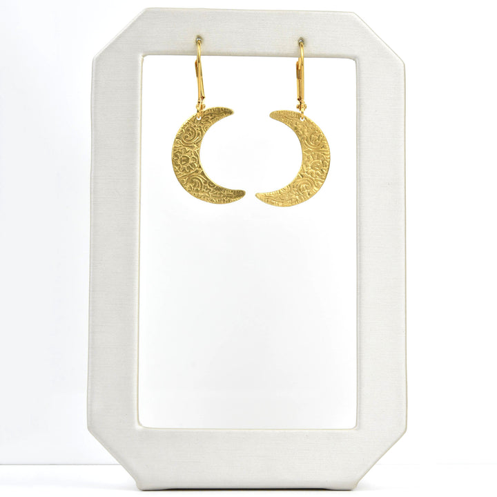 Small Moon Earrings - Goldmakers Fine Jewelry