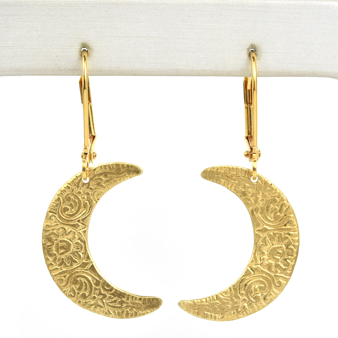 Small Moon Earrings - Goldmakers Fine Jewelry