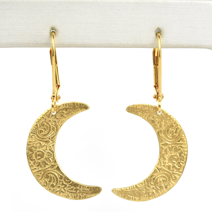 Small Moon Earrings - Goldmakers Fine Jewelry