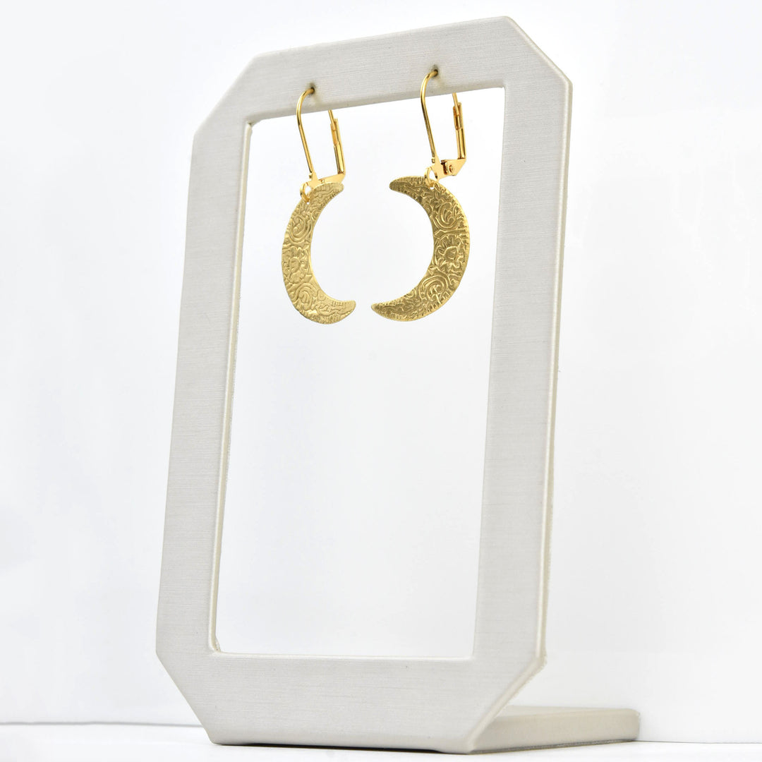 Small Moon Earrings - Goldmakers Fine Jewelry