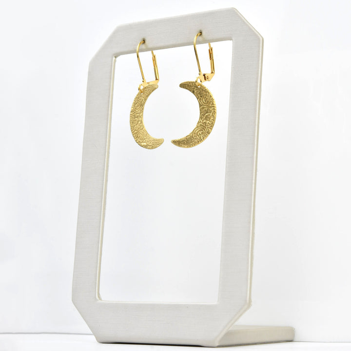 Small Moon Earrings - Goldmakers Fine Jewelry