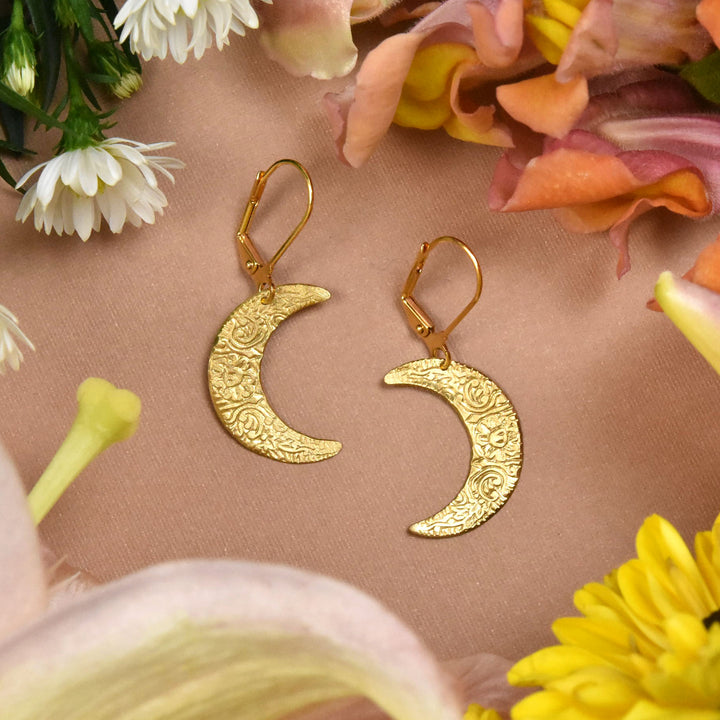 Small Moon Earrings - Goldmakers Fine Jewelry