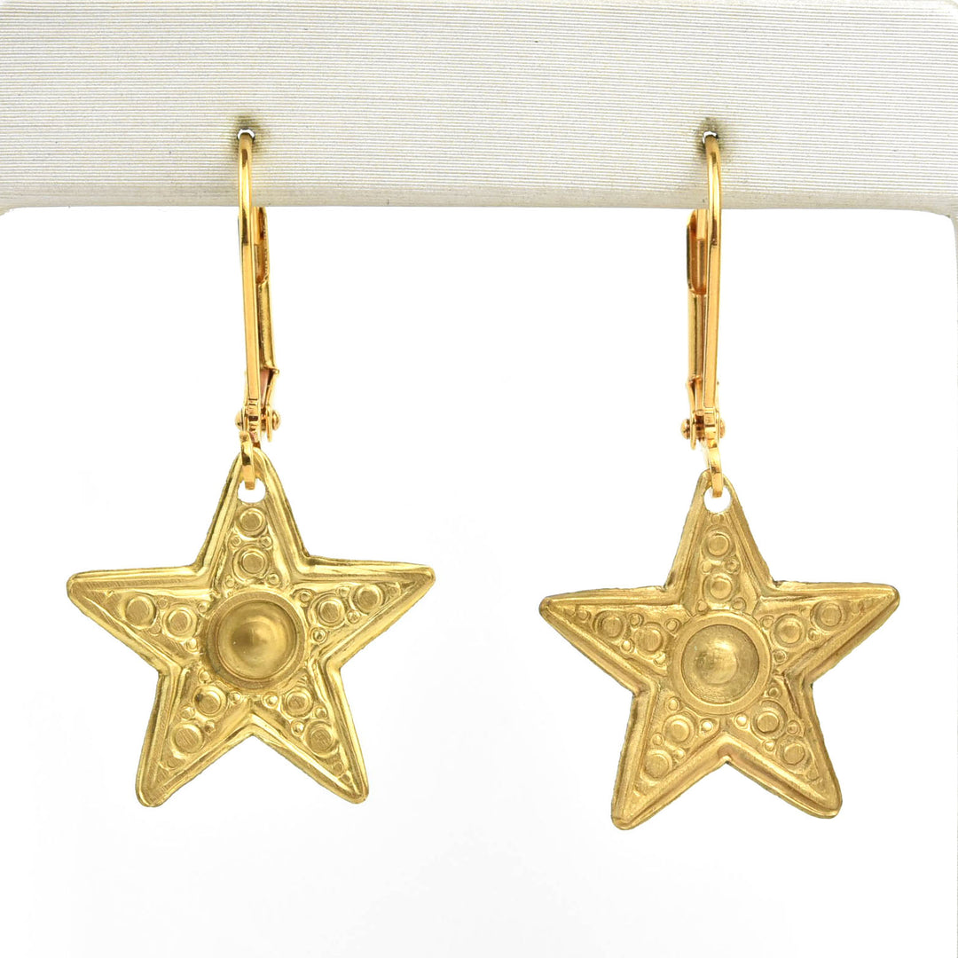 Small Star Earrings - Goldmakers Fine Jewelry