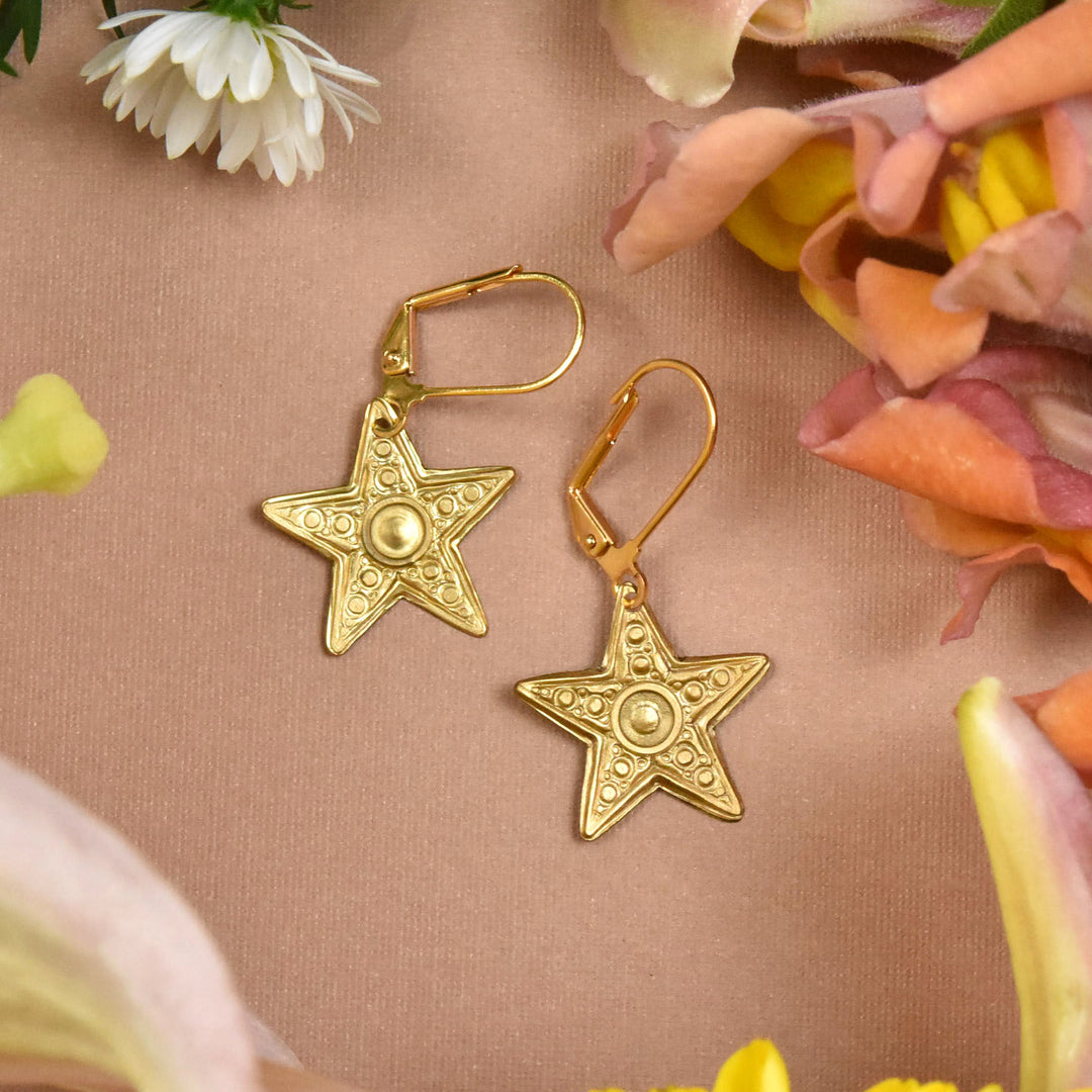 Small Star Earrings - Goldmakers Fine Jewelry