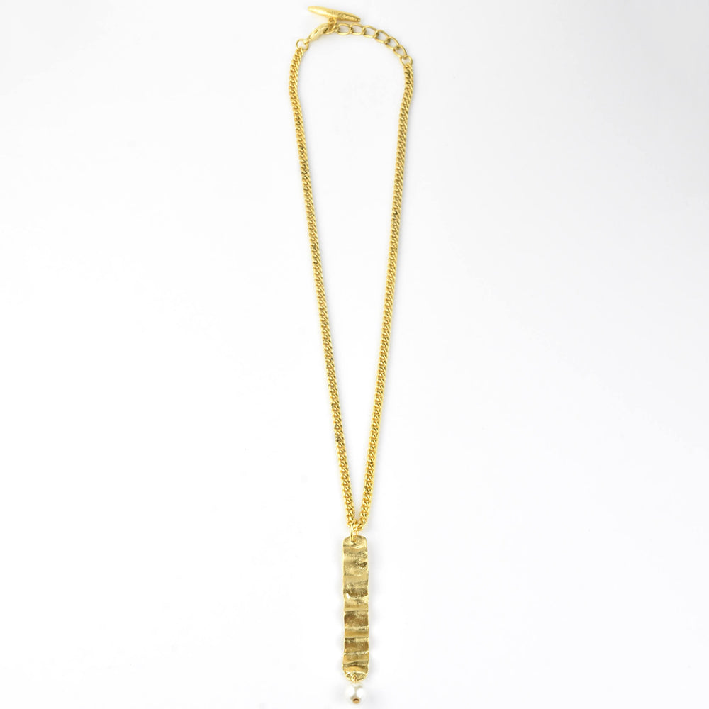 Wave & Pearl Necklace - Goldmakers Fine Jewelry