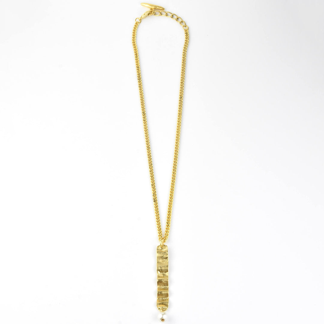 Wave & Pearl Necklace - Goldmakers Fine Jewelry