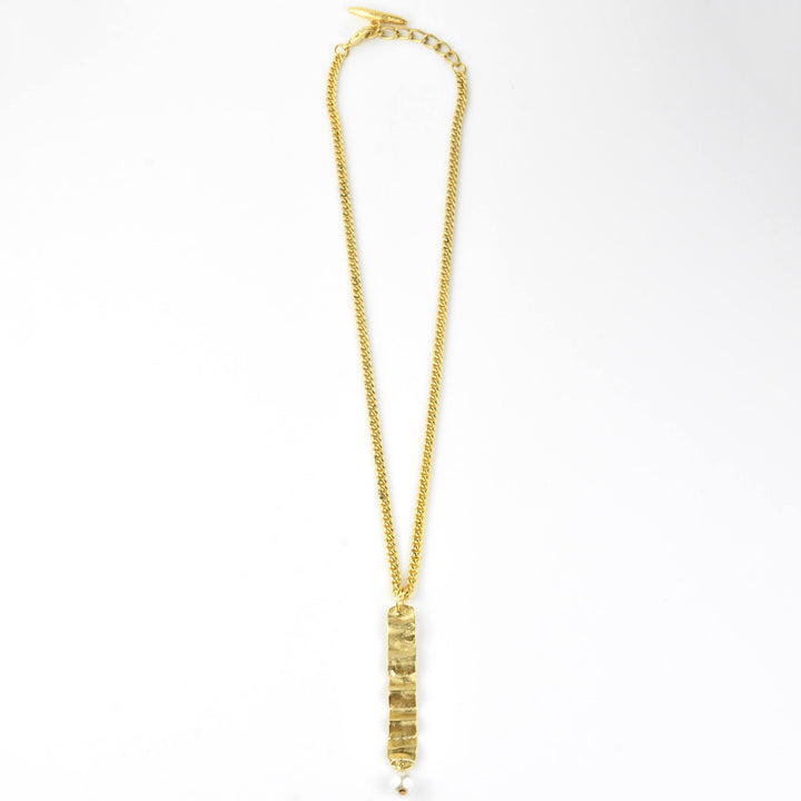 Wave & Pearl Necklace - Goldmakers Fine Jewelry