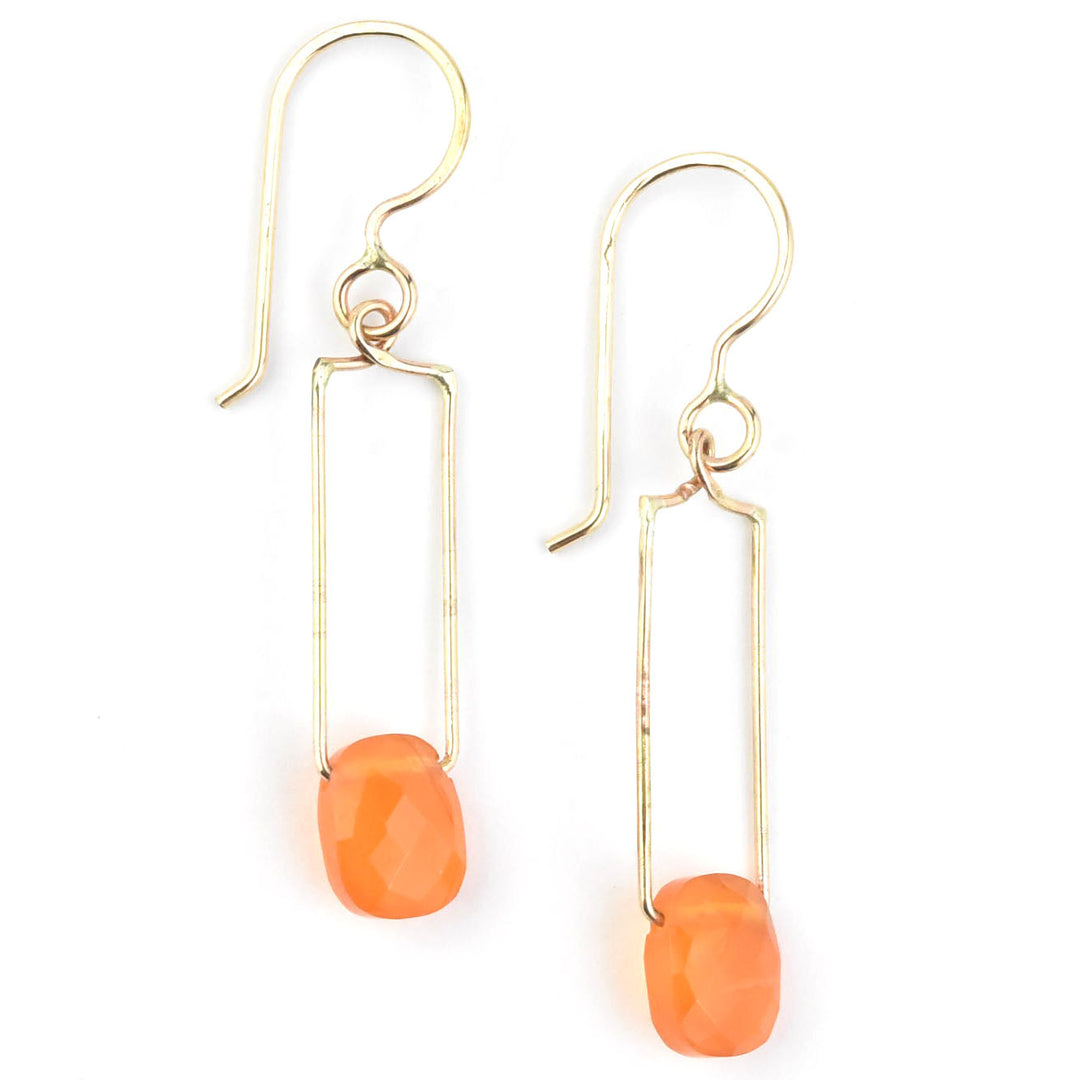 Carnelian Wire Dangles