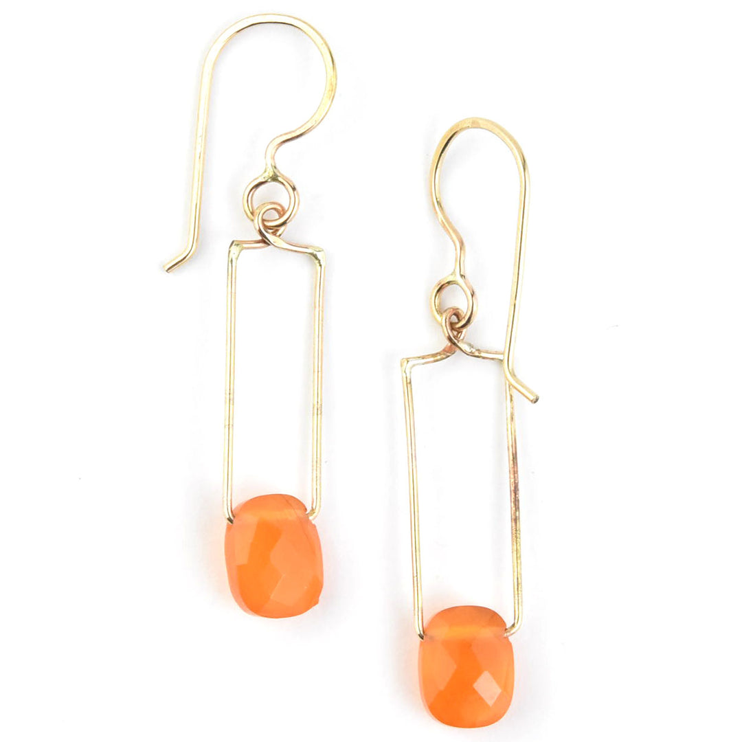Carnelian Wire Dangles