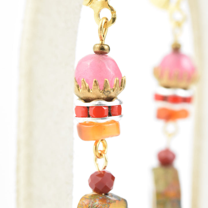 Vintage Yellow Flower Drops - Goldmakers Fine Jewelry