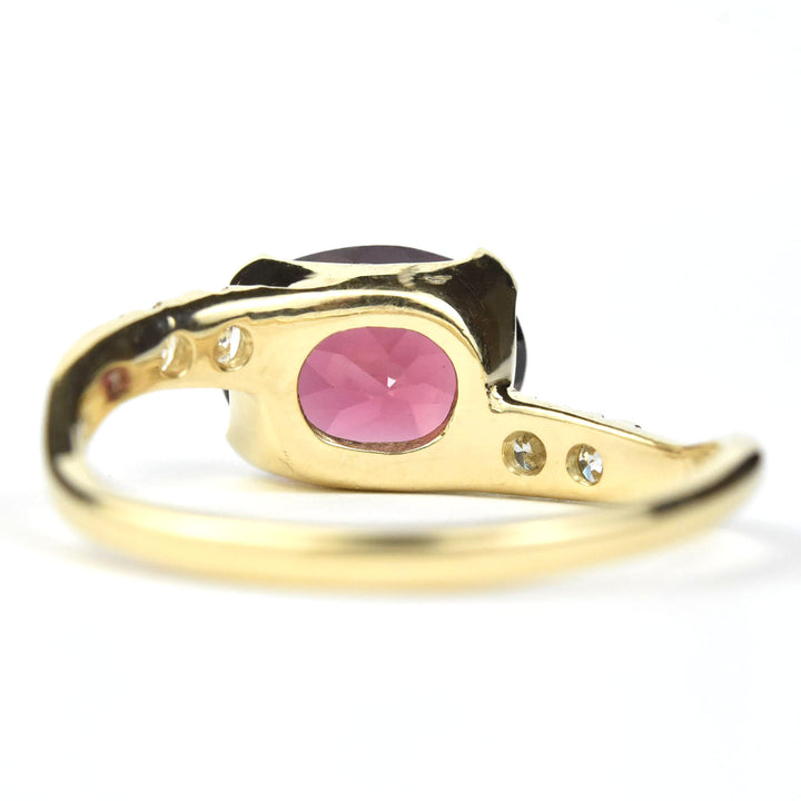 Rhodalite Garnet and Diamond Gold Cocktail Ring - Goldmakers Fine Jewelry