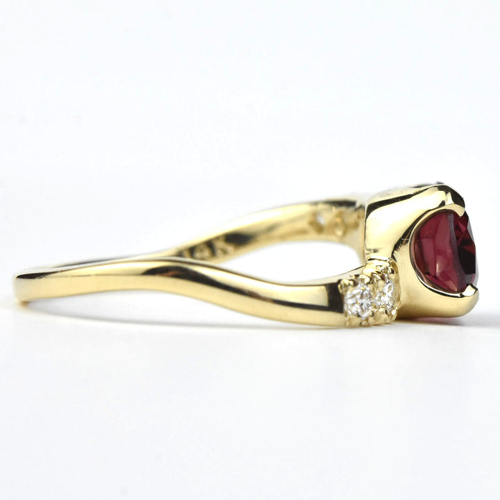 Rhodalite Garnet and Diamond Gold Cocktail Ring - Goldmakers Fine Jewelry