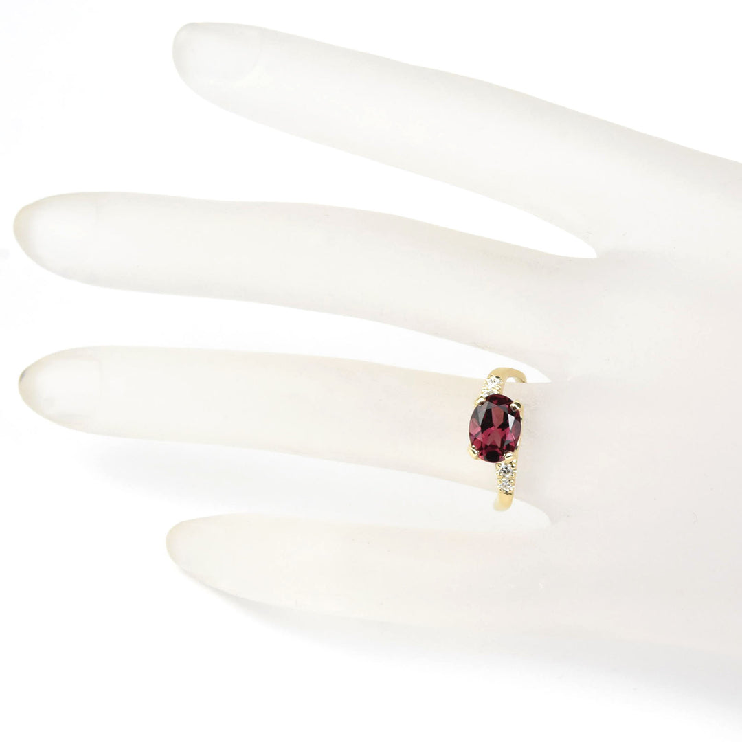 Rhodalite Garnet and Diamond Gold Cocktail Ring - Goldmakers Fine Jewelry