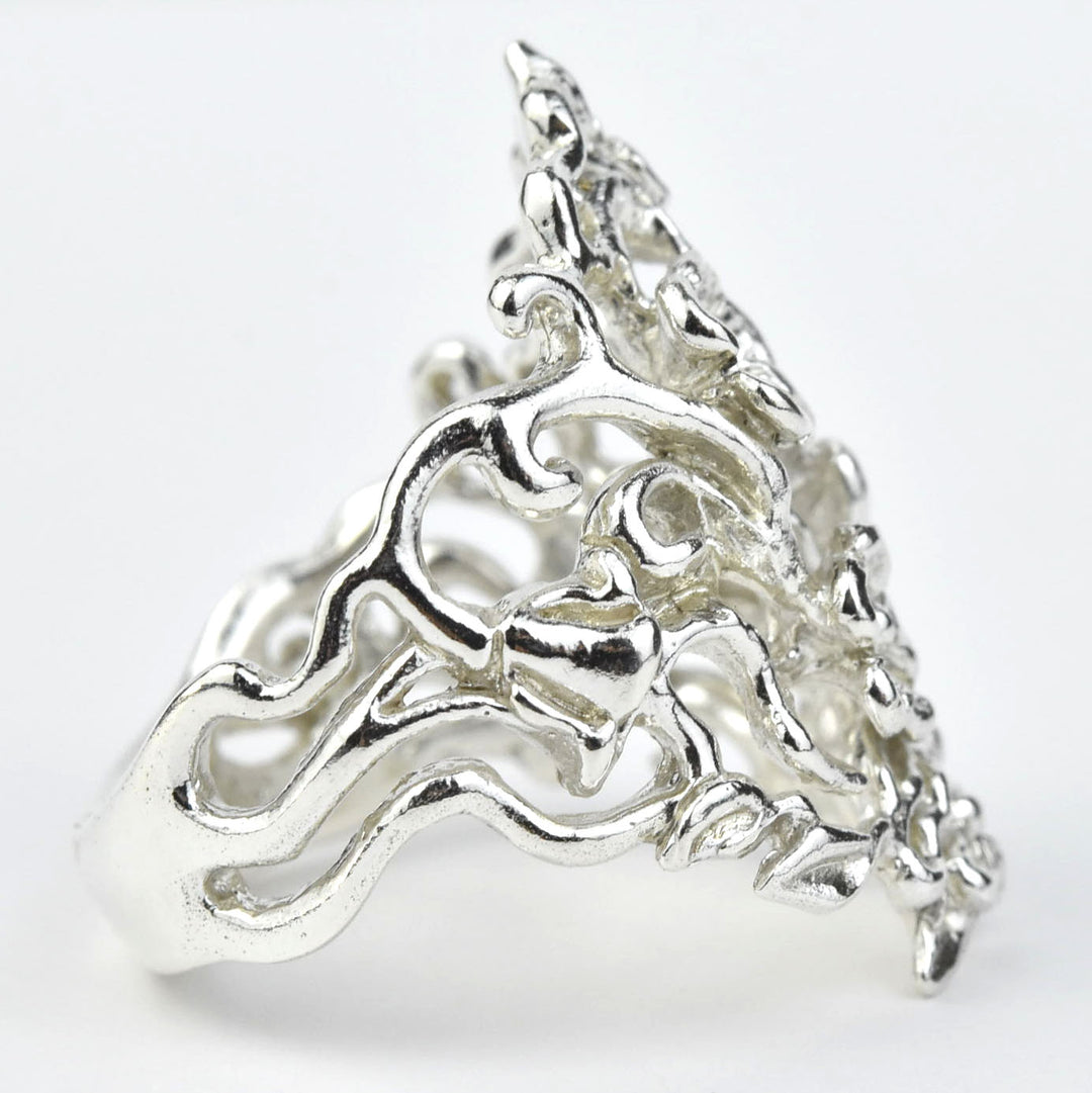 Flowers and Vines Ring in Silver - Goldmakers Fine Jewelry