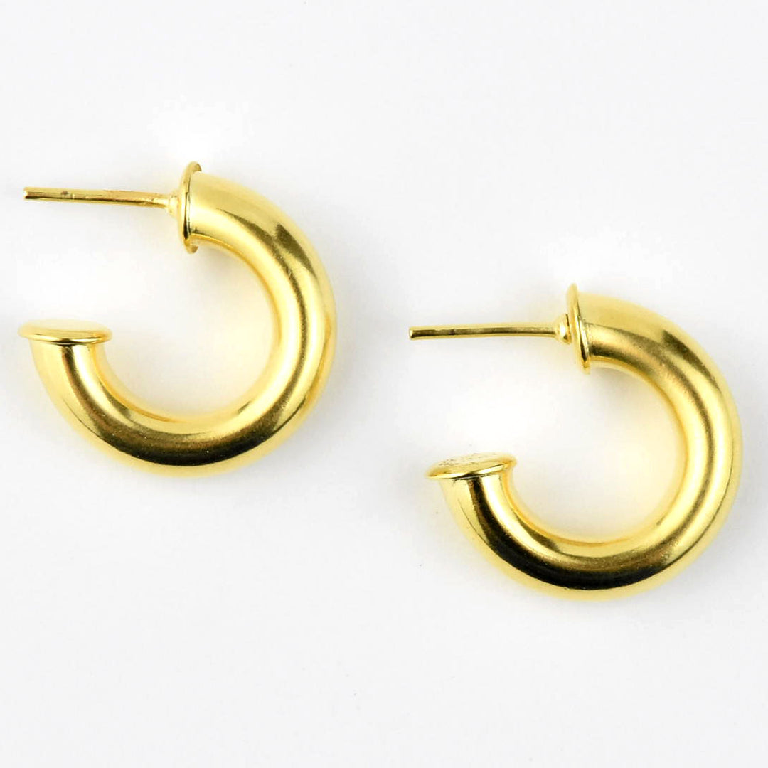 Mini Mina Gold Tone Hoops - Goldmakers Fine Jewelry
