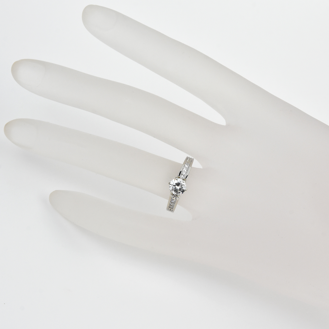 Moissanite and Platinum Engagement Ring - Goldmakers Fine Jewelry
