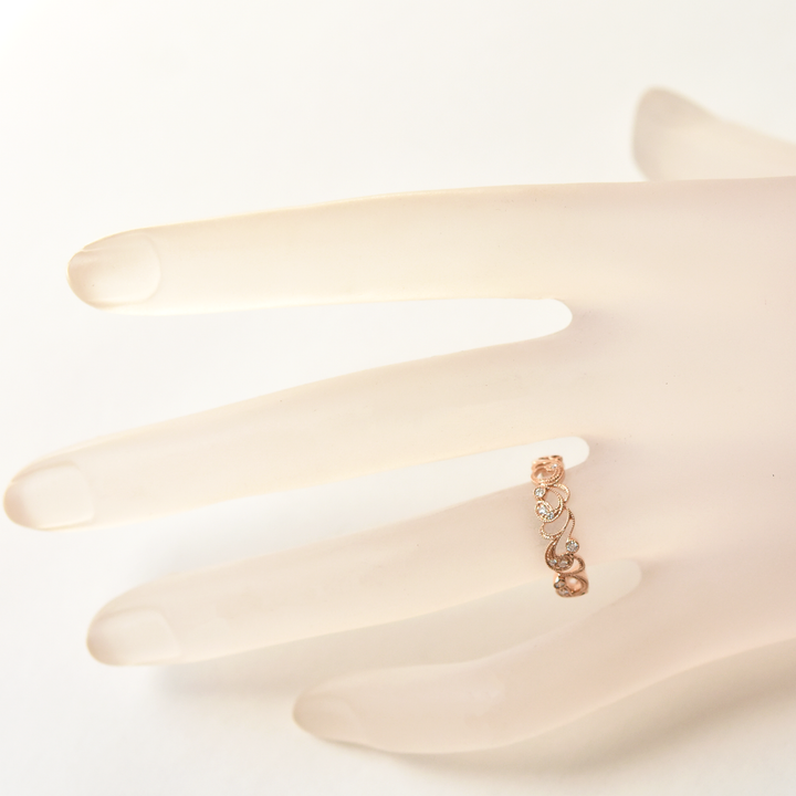 Victorian Ivy Diamond Band in Rose Gold - Goldmakers Fine Jewelry