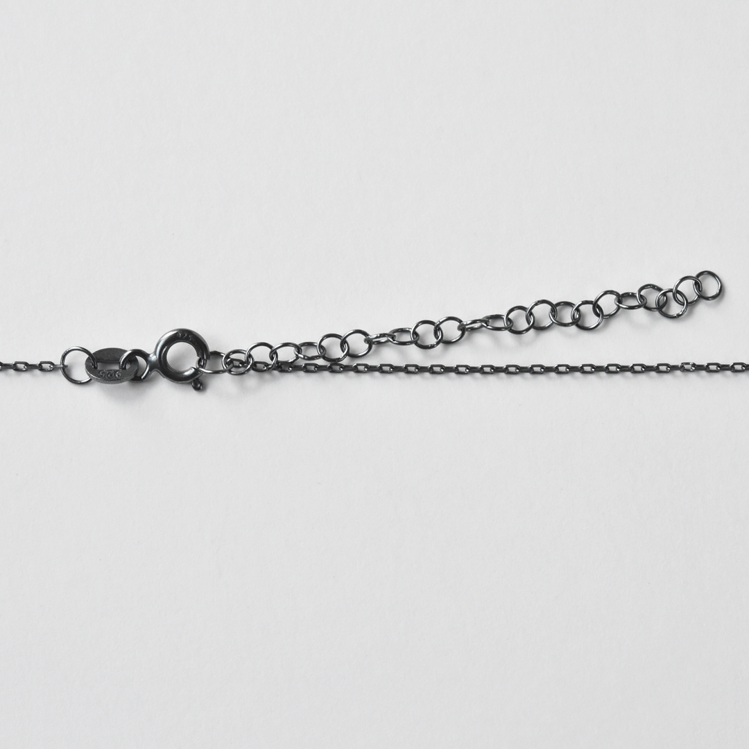 Mixed Metal Moon Pendant Necklace - Goldmakers Fine Jewelry