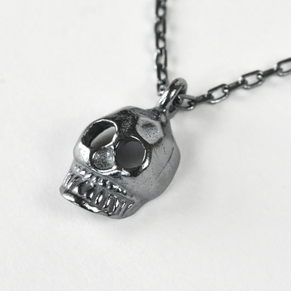 Memento Mori Necklace in Oxidized Sterling Silver - Goldmakers Fine Jewelry