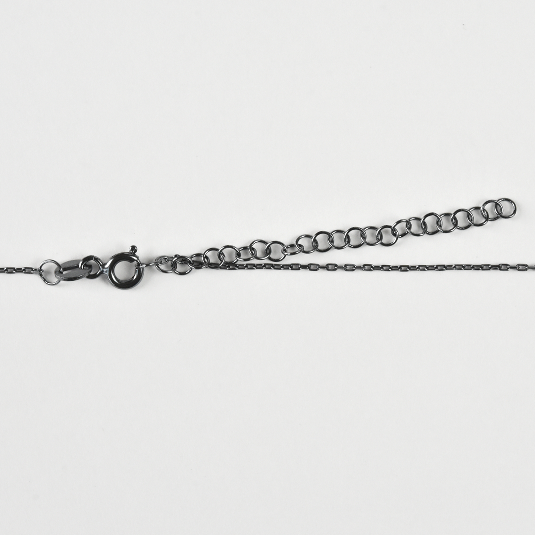 Memento Mori Necklace in Oxidized Sterling Silver - Goldmakers Fine Jewelry