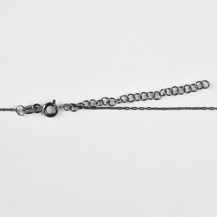 Memento Mori Necklace in Oxidized Sterling Silver - Goldmakers Fine Jewelry