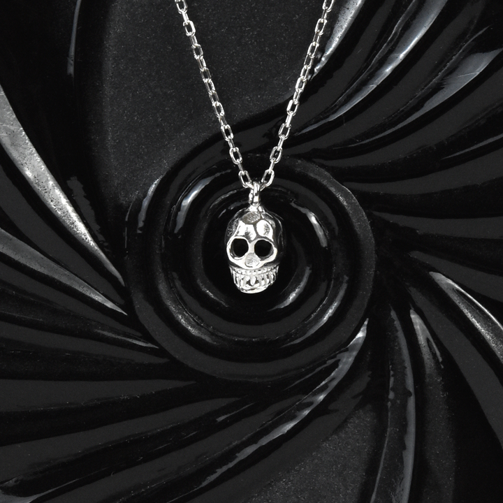 Memento Mori Necklace in Sterling Silver - Goldmakers Fine Jewelry