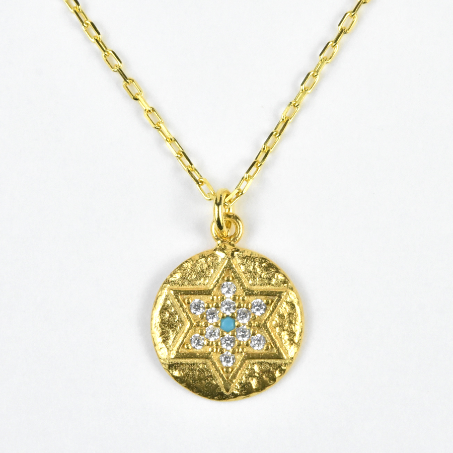 Star of David Vermeil Medallion - Goldmakers Fine Jewelry