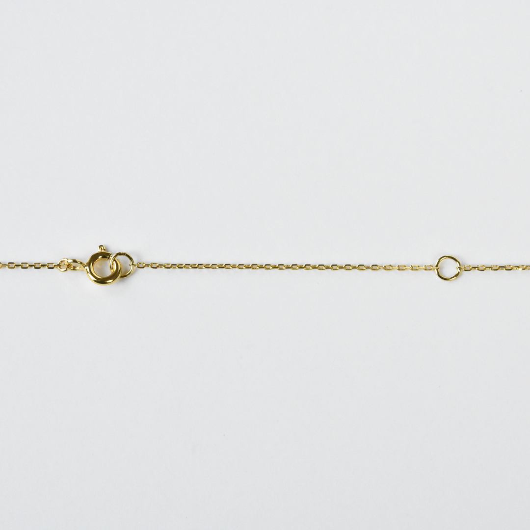 Petite Three Stone Necklace in Gold Vermeil - Goldmakers Fine Jewelry