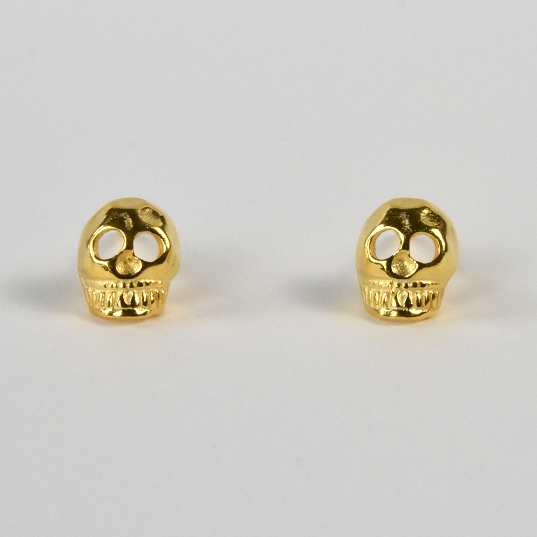 Memento Mori Studs in Vermeil - Goldmakers Fine Jewelry