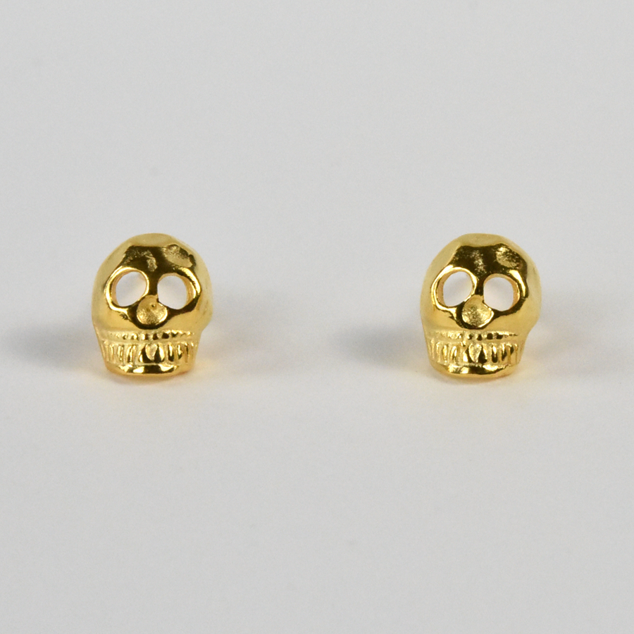 Memento Mori Studs in Vermeil - Goldmakers Fine Jewelry