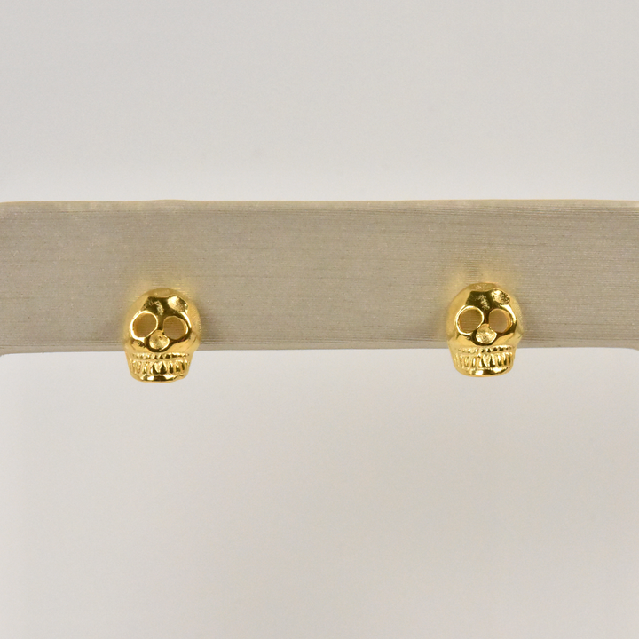 Memento Mori Studs in Vermeil - Goldmakers Fine Jewelry