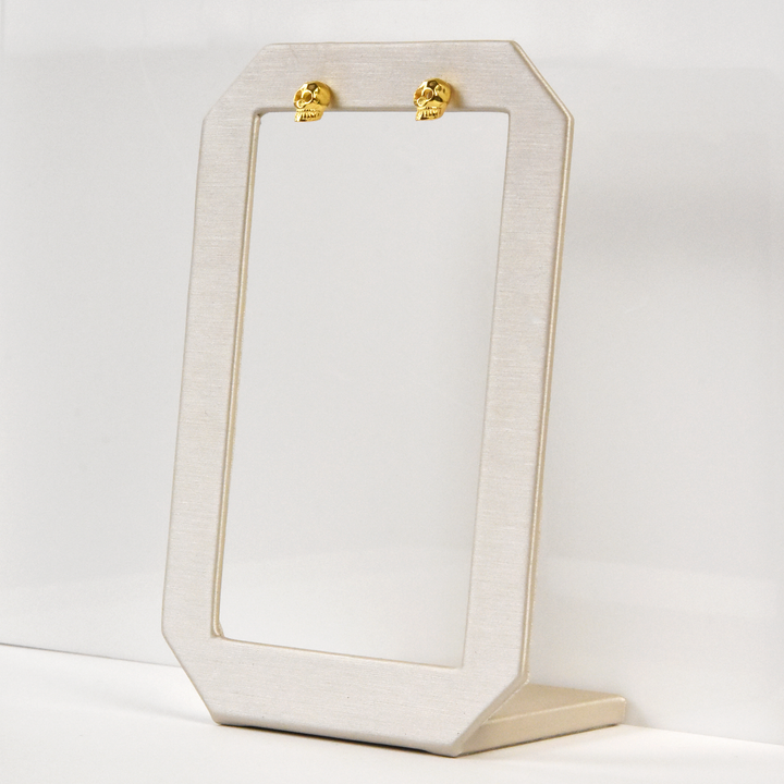 Memento Mori Studs in Vermeil - Goldmakers Fine Jewelry