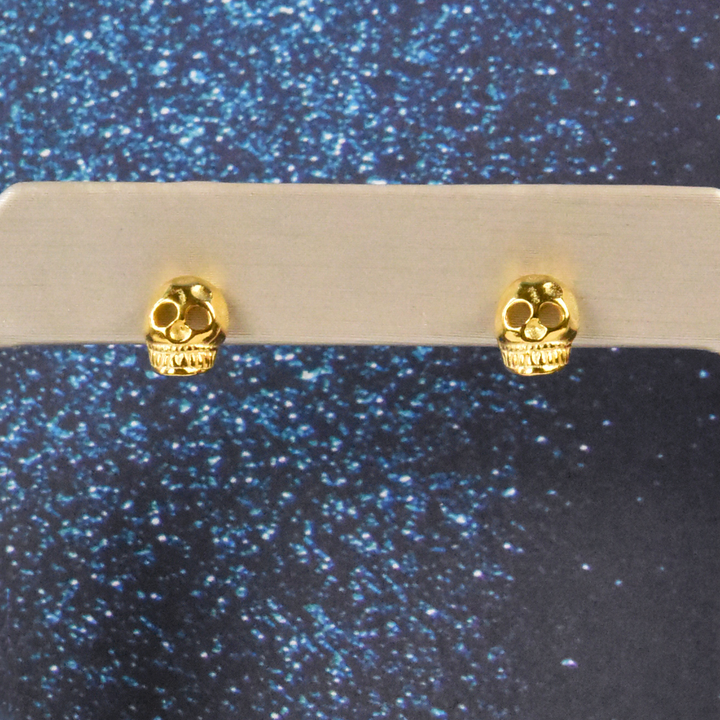 Memento Mori Studs in Vermeil - Goldmakers Fine Jewelry