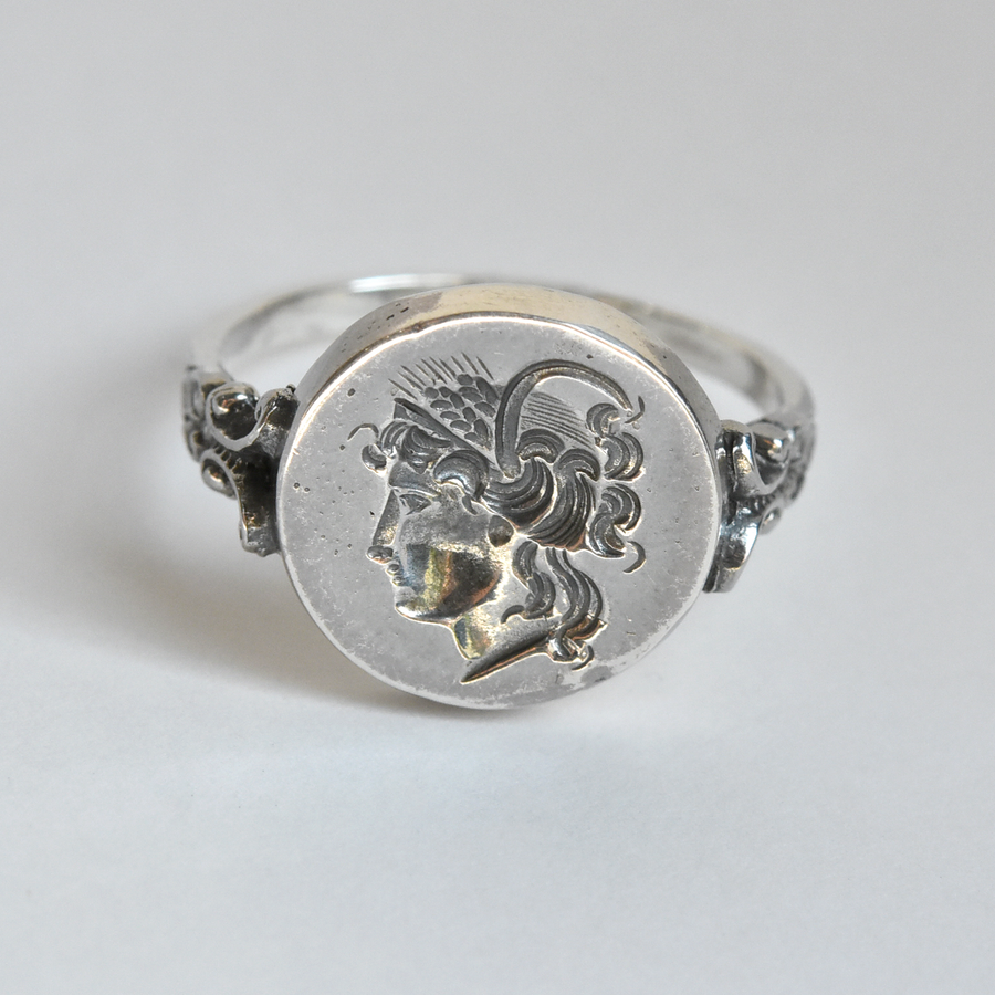Demeter Intaglio Ring in Silver - Goldmakers Fine Jewelry