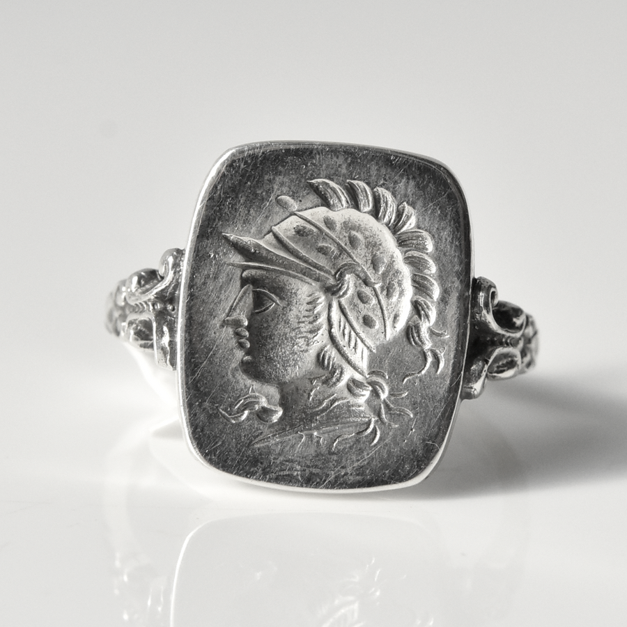 Athena Intaglio Ring in Silver - Goldmakers Fine Jewelry