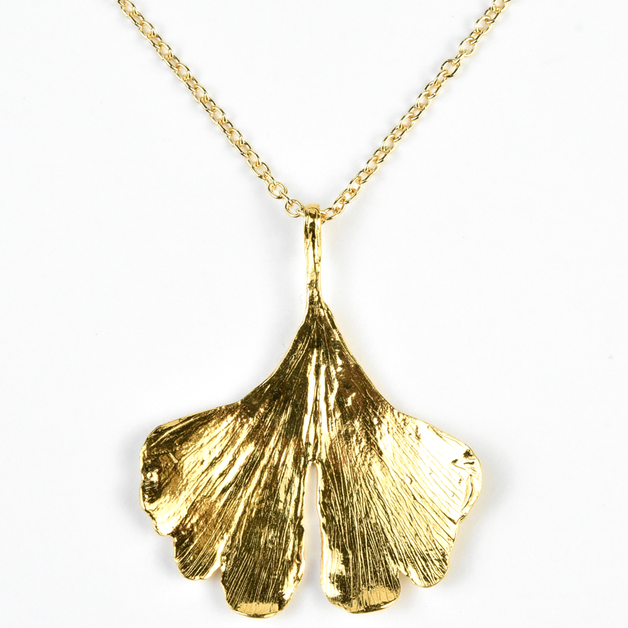 Vermeil Ginkgo Necklace - Goldmakers Fine Jewelry