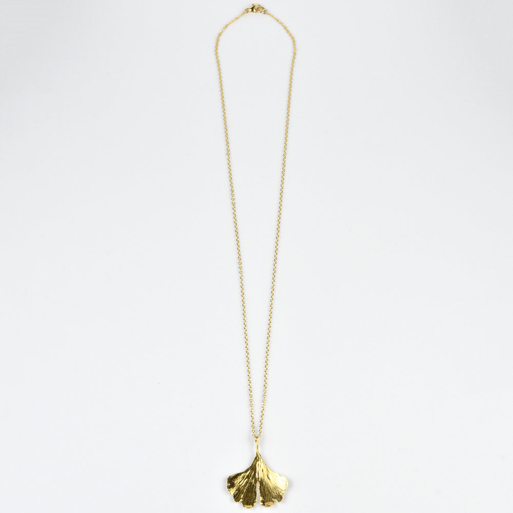 Vermeil Ginkgo Necklace - Goldmakers Fine Jewelry