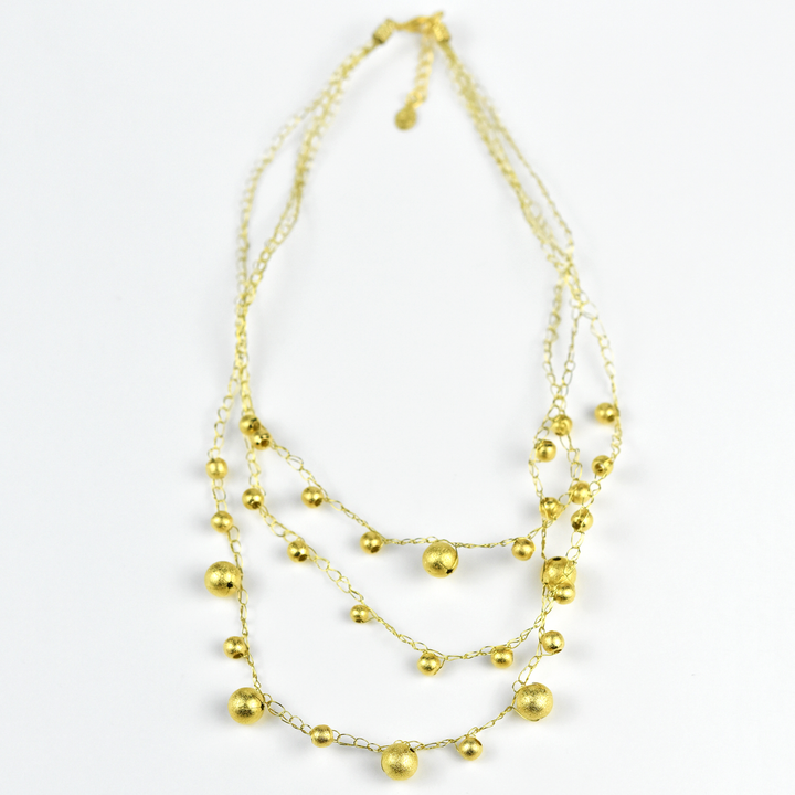 Golden Beaded Collar - Goldmakers Fine Jewelry