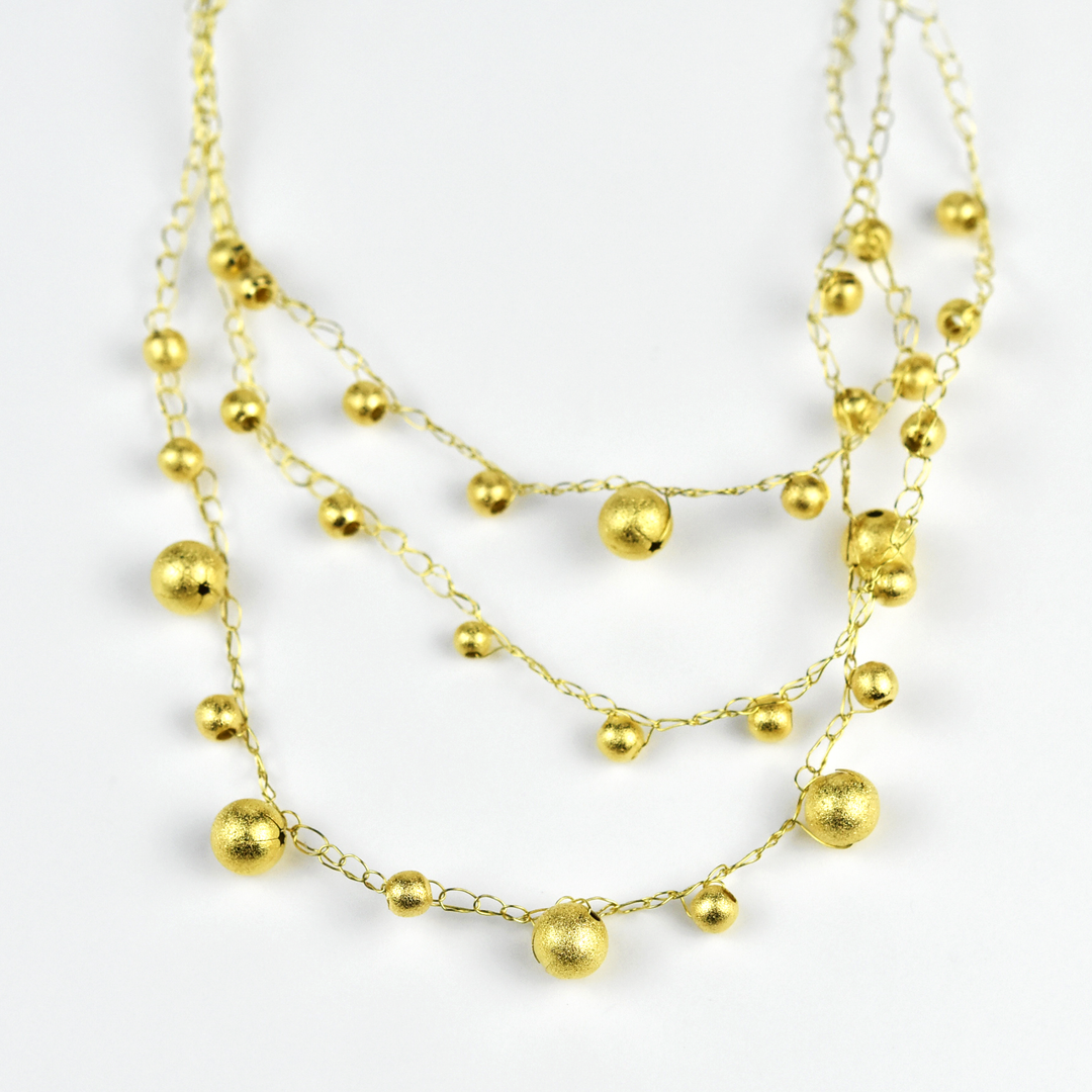 Golden Beaded Collar - Goldmakers Fine Jewelry