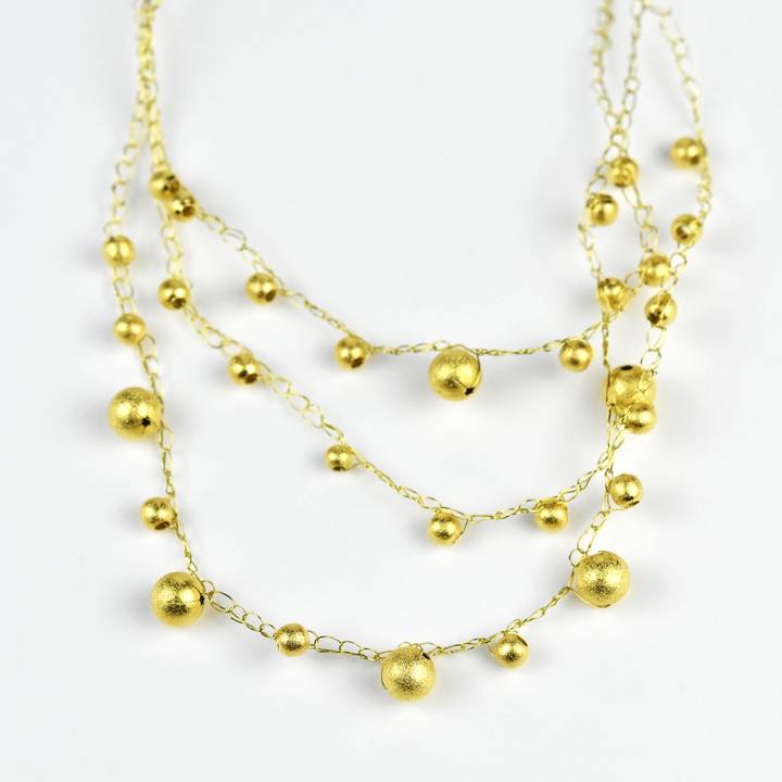 Golden Beaded Collar - Goldmakers Fine Jewelry